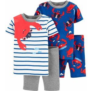 Carter's 4-Piece Toddler and Baby Boy's Sung fit Cotton Pajamas Size 2T